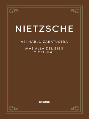cover image of Así habló Zaratustra. Más allá del bien y del mal